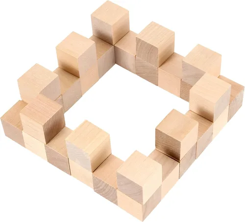 Vista 4 de 200 cubos de madera de 1 x 1 x 1 pulgada, bloques de madera cuadrados sin terminar de 1.0 in, bloques de madera lisos en blanco para manualidades