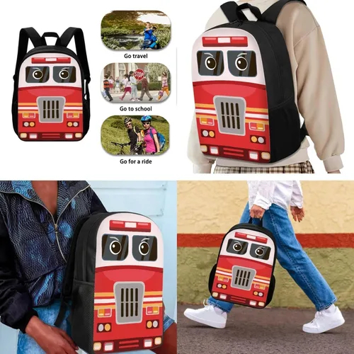 Vista 90 de HUGS IDEA Juego de 3 bolsas escolares con aislamiento térmico para el almuerzo, estuche para lápices