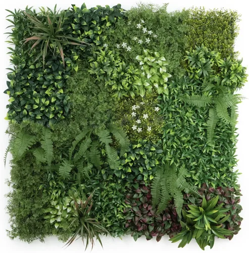 Vista 11 de ULAND Paneles de pared de plantas artificiales, 1 pieza de 40 x 40 pulgadas, decoración de fondo de pared de césped verde, hojas de hiedra