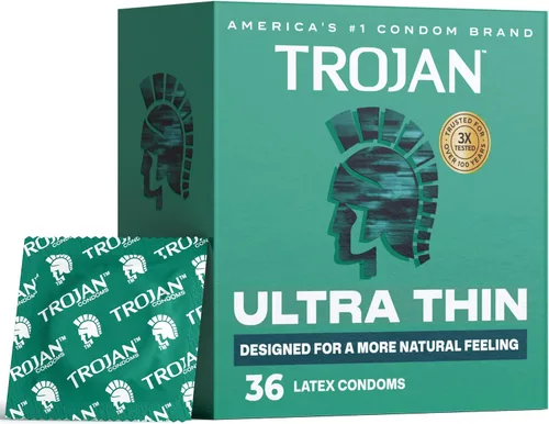Vista 12 de Trojan The Everythin Pack, preservativos lubricados de látex