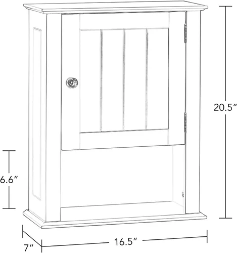 Vista 3 de RiverRidge Ashland pared de una sola puerta, gabinete gris, gris