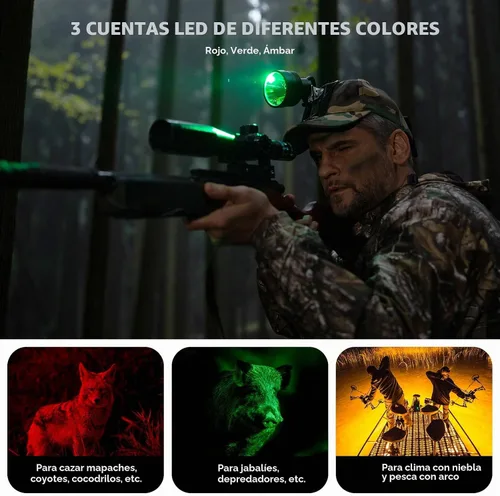 Vista 3 de GearOZ Coon - Faro de caza para hog depredadores, lámpara de cabeza