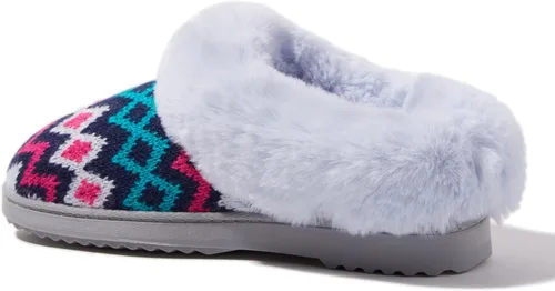 Vista 2 de Dearfoams Pantuflas de punto de chenilla Hannah para mujer