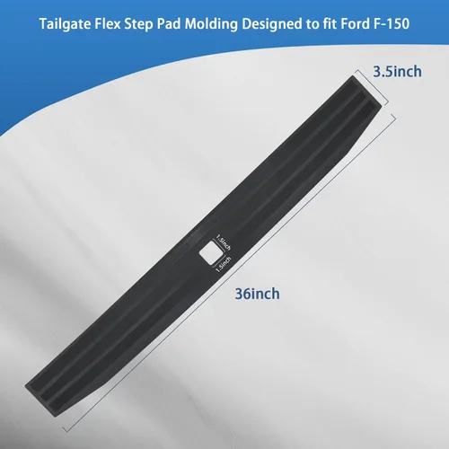 Vista 4 de Compatible con Ford F-150 2021 2022 2023 Tapa Central Flexible del Portón Trasero con Botón de Liberación Moldura de Adorno ML3Z-9940602-A