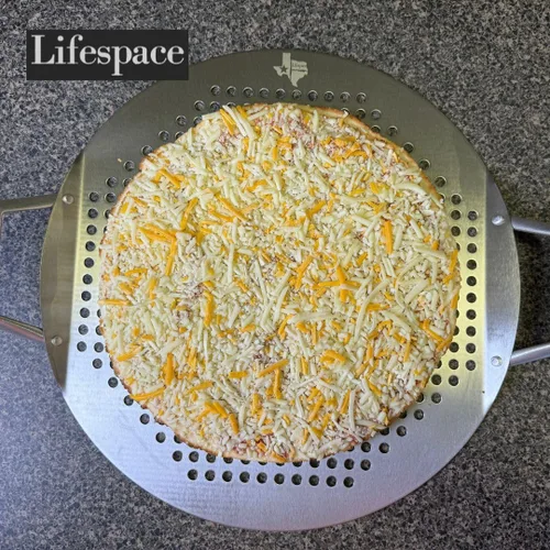 Vista 8 de Lifespace Placa de pizza de acero inoxidable/Topper de parrilla acero inoxidable