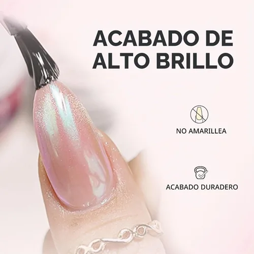 Vista 3 de Kiara Sky Uñas profesionales LED UV Soak Off Rub On No Wipe Gel Top Coat para uñas