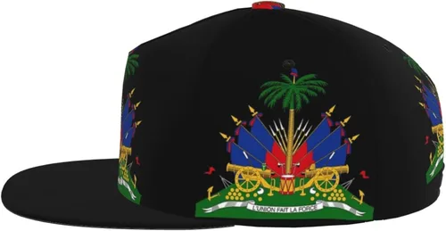 Vista 3 de MANQINF Lindo sombrero de béisbol de la bandera de Haití para hombres y mujeres, gorra de béisbol haitiana ajustable unisex