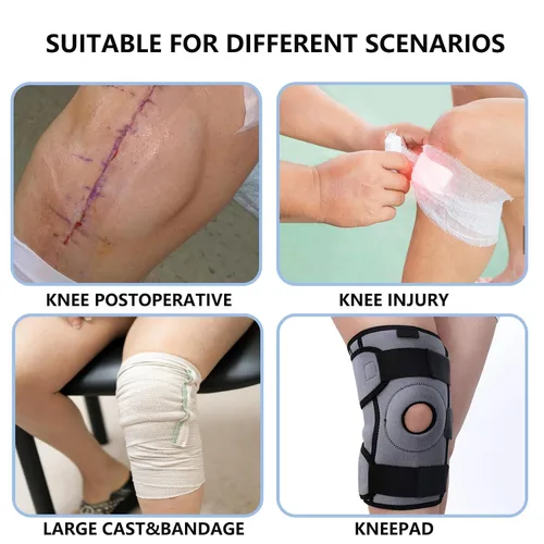 Vista 7 de Funda impermeable para rodilla, bolsa de fundición hermética, reutilizable, protector de ducha para cirugía de reemplazo de rodilla, heridas