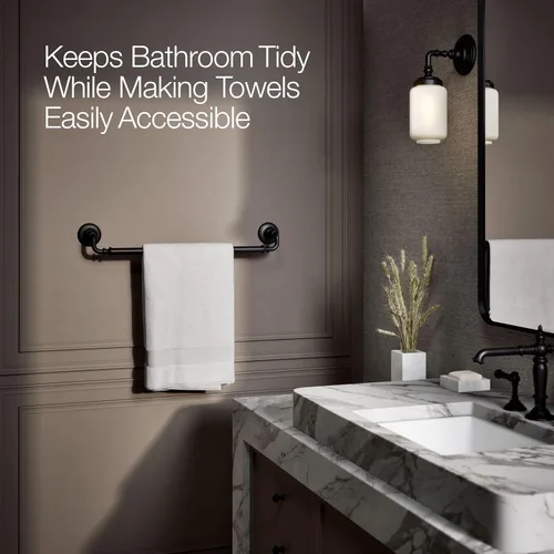 Vista 3 de Kohler 72568-BL Artifacts® - Toallero (24 pulgadas), color negro mate