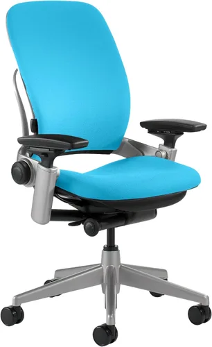 Vista 5 de Steelcase Silla de oficina Leap con ruedas duras tapizadas, regaliz Negro