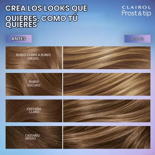 Vista 7 de Clairol Nice'n Easy Frost & Tip - Tinte para el cabello original, color rubio claro a castaño medio, paquete de 1 unidad