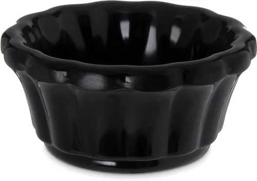 Vista 11 de Carlisle FoodService Products 4394303 Ramequín festoneado de melamina, 2 onzas, negro