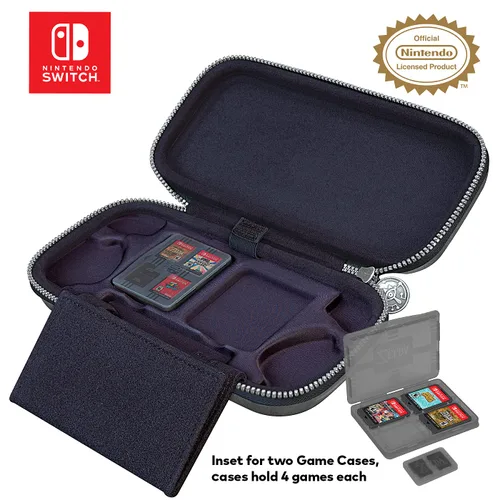 Vista 6 de Game Traveler Zelda Nintendo Switch Case - Switch OLED Case for Switch OLED Switch Switch Lite Adjustable Viewing Stand Bonus Game Cases Deluxe