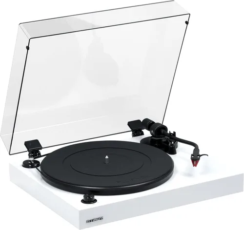 Vista 10 de Fluance RT83 Reference para tocadiscos de vinilo de alta fidelidad con cartucho Ortofon 2M Rojo, motor de control de velocidad, base de madera MDF