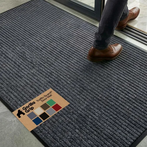 Vista 88 de GORILLA GRIP Traffic Guard - Tapete resistente para interiores y exteriores Negro