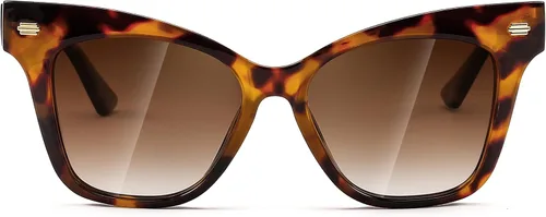 Vista 3 de FEISEDY Lentes de sol polarizados de moda, marco retro de gran tamaño para mujer, protección UV400, B0009