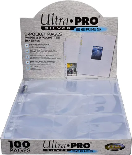 Vista 3 de Ultra Pro, 9 páginas de bolsillo serie Silver para tarjetas tamaño estándar, Azul, Estándar