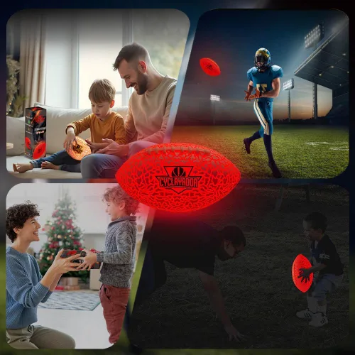 Vista 6 de Balón de fútbol que brilla en la oscuridad para niños #6 recargable con luz LED para piscina juvenil, ideal para regalo para edades de 6 a 15 años