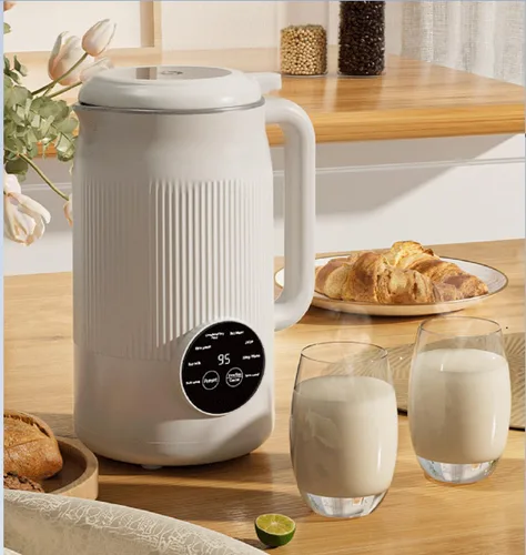 Vista 9 de Máquina automática de leche de soja 8 en 1, máquina de leche de soja de 40 onzas para almendras caseras, avena, leche de soja, pasta de arroz