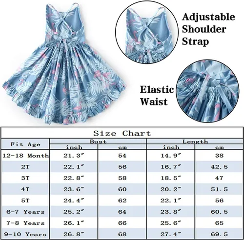 Vista 6 de KISSOURBABY Vintage Floral Girls Dress Summer Casual Cotton Baby Dress