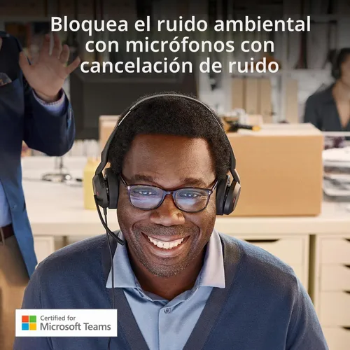 Vista 4 de Jabra Evolve2 50 - Auriculares con cable de doble oreja con micrófono