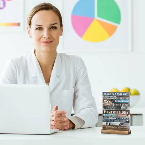 Vista 7 de Namalu Regalos de decoración de escritorio con citas inspiradoras para mujeres, regalos de aliento para mejores amigas, regalos motivacionales