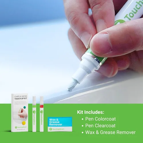 Vista 6 de TouchUpDirect Alpine White (300) para pintura de retoque BMW Exact Match - Kit de retoque de chips y nicks