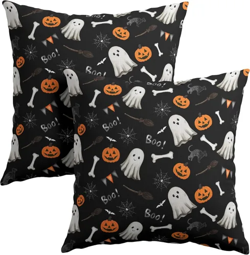 Vista 25 de Fundas de almohada de brújula de ancla, fundas de almohada náuticas para exteriores, fundas de cojín decorativas de rayas azules y blancas, fundas