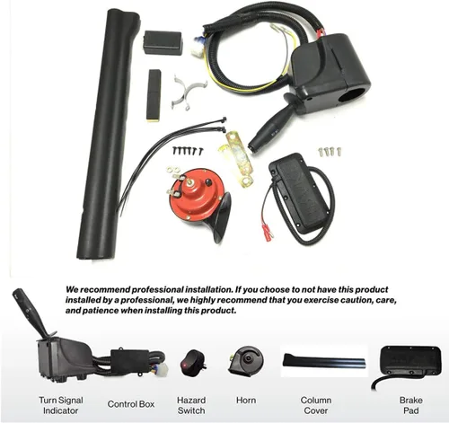 Vista 2 de Dr.Acces Kit de señal de giro para carrito de golf con interruptor de luz de freno de bocina, arnés de cableado de actualización de enchufe de 9