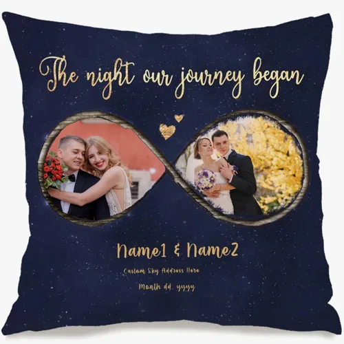 Vista 12 de Custom Single Photo Pillow Case Designed with Your Picture and Added Words producing a Decorative Throw Pillow That Makes Home Spaces Cozy and