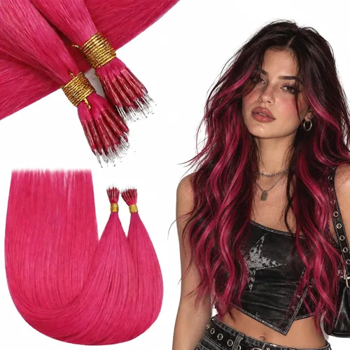 Vista 50 de RUNATURE K Tip - Extensiones de cabello humano real, ombré, pelo corto