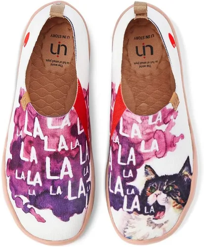 Vista 49 de UIN Mocasines casuales para mujer, de viaje, pintados, para caminar, ligeros, cómodos, de lona, tenis de moda