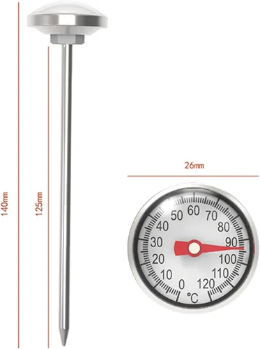 Vista 5 de Sonda de termómetro para alimentos, lectura instantánea, sin batería, termómetro para cocinar, inalámbrico, impermeable, 32.0-248.0 °F, termómetro