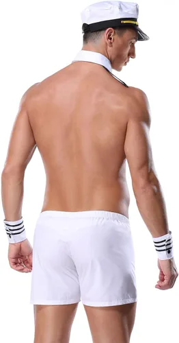 Vista 4 de QinMi Lover Traje de marinero sexy para hombre