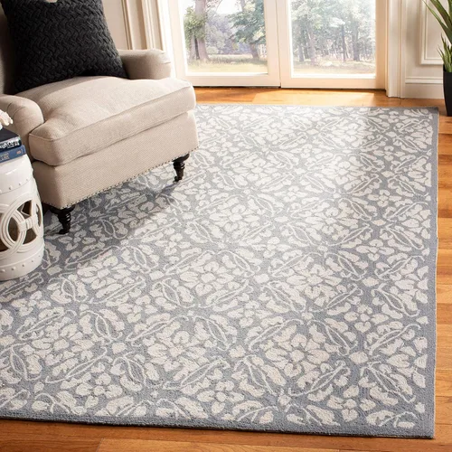 Vista 23 de SAFAVIEH Chelsea Collection - Alfombra de pasillo de 2 pies 6 pulgadas x 10 pies, color azul, lana de campo francesa enganchada a mano, ideal