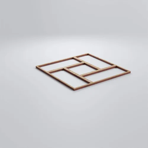Vista 3 de 7 3/8"W X 7 3/8"H Extra Pequeña Sheffield Decorativos Paneles De Pared De Madera De Calado, Roble Rojo