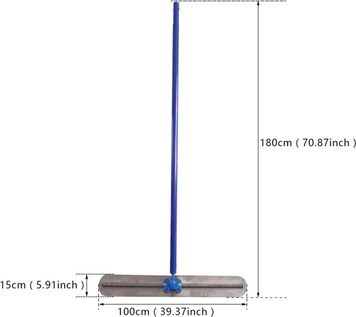 Vista 4 de Herramienta de paleta de hormigón Bull Float Kit de herramientas de paleta de hormigón 70.87 pulgadas Conector de mango de aleación de aluminio