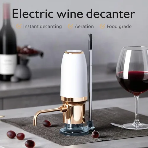 Vista 2 de aireador de vino eléctrico, aireador de vino, decantador de vino eléctrico, caño vertedor aireador de vino, dispensador de vino, accesorios de vino