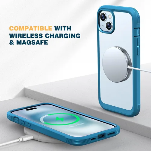 Vista 4 de Diaclara - Funda resistente de cuerpo completo con protector de pantalla sensible al tacto y antiarañazos, con protector de lente de cámara