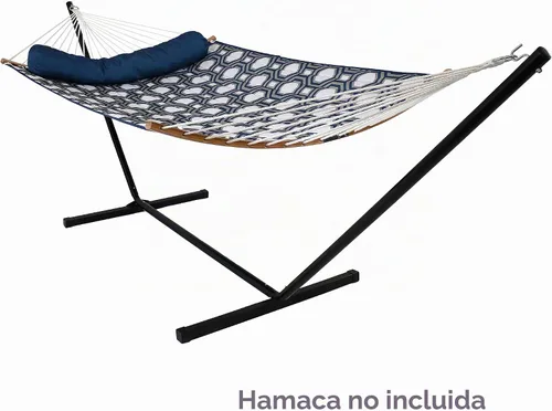 Vista 8 de Sunnydaze Soporte de hamaca resistente para exterior, negro, fácil montaje Capacidad de 350 libras, 15 pies, resistente a la intemperie, marco