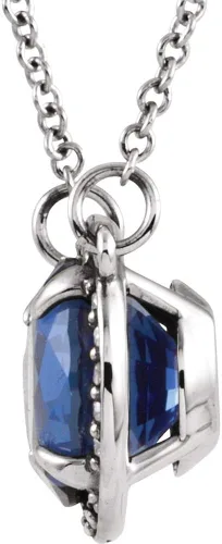 Vista 2 de Solitaire - Collar con colgante de diamante redondo de 0236in 160in