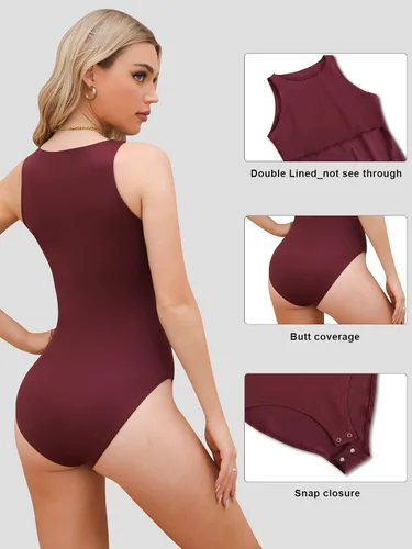 Vista 10 de Body sexy para mujer con cuello halter, body de moda sin mangas, paquete de camisetas sin mangas