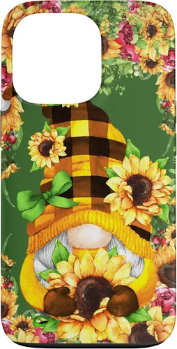 Vista 10 de iPhone 16 Unique Summer Gnome For Hippie With Cute Sunflower Gnomie Case