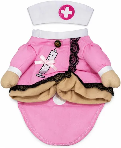 Vista 2 de Petitebella Disfraz de cachorro de enfermera rosa (pequeño)