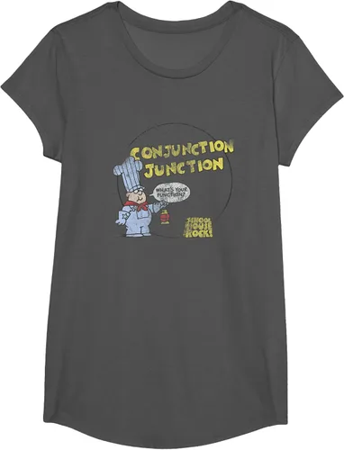 Vista 43 de Schoolhouse Rock Conjunction Junction Conductor Retro TV Camiseta Asfalto