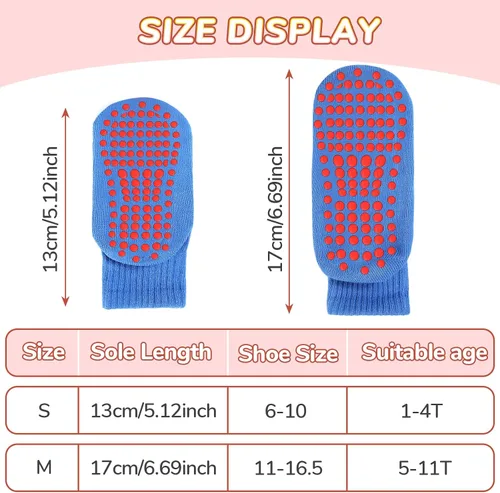 Vista 5 de 7 pares de calcetines antideslizantes para niños y niñas pequeños