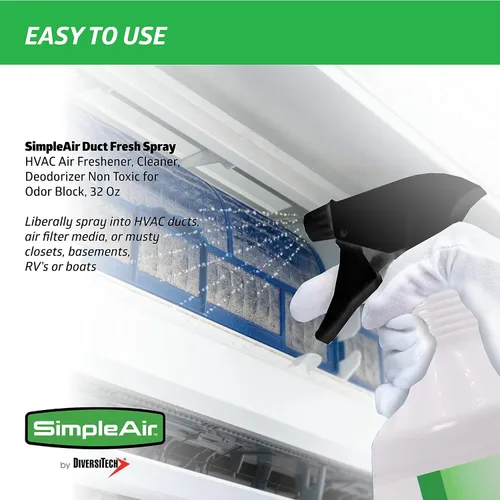 Vista 6 de SC-3200 Ambientador en aerosol fresco para conductos, desodorante, removedor profesional de olores HVAC para casa, automoción, 32 onzas líquidas