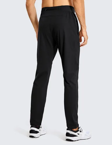 Vista 2 de CRZ YOGA Pantalones deportivos elásticos en 4 direcciones para hombre, 30 pulgadas, pantalones deportivos casuales de trabajo con bolsillo