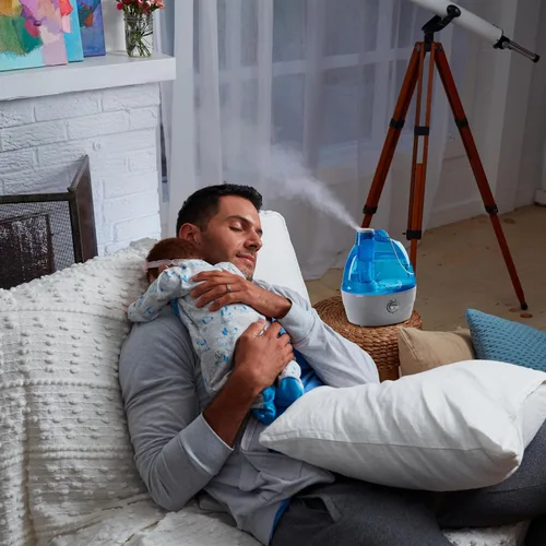 Vista 4 de AquaOasis® Humidificador de niebla fría (tanque de agua de 2.2 litros), humidificadores ultrasónicos silenciosos para dormitorio y habitación