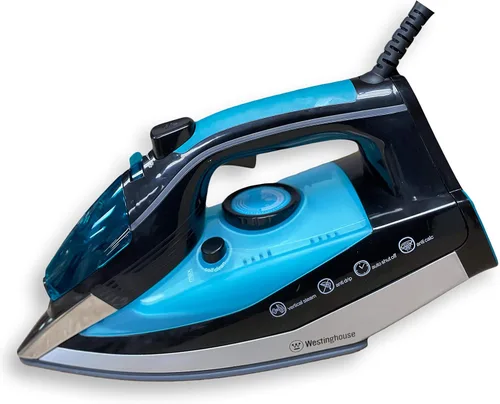 Vista 7 de Westinghouse - Plancha de 220 V de 2500 vatios con vapor y apagado automático de 220 – 240 voltios 50/60 Hz con adaptador de enchufe Dynastar
